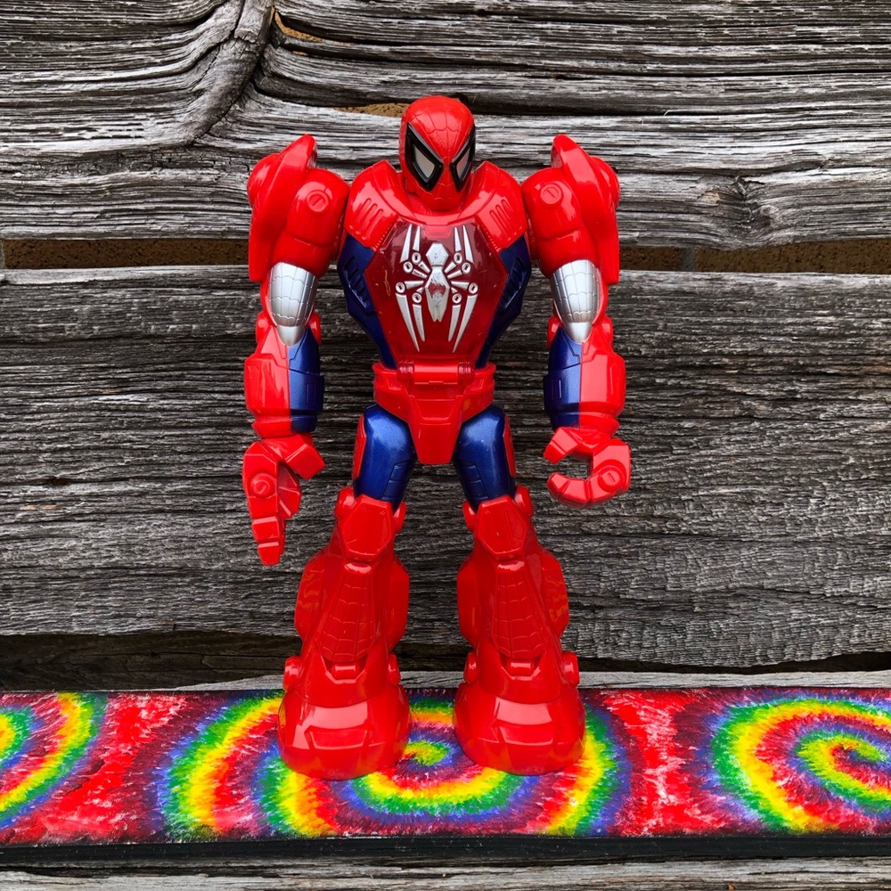 2015 Hasbro Spiderman Action Figure trap door 11.5” Playskool Heroes Super Hero